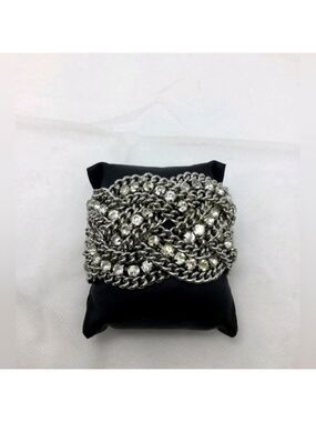Stella & Dot Petra Braided Crystal Bracelet NWOT 7"